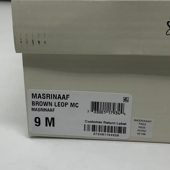 NIB Style & Co women’s Marinaa brown leopard heeled ankle booties, size 9 - Picture 9 of 9